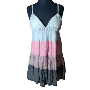J.Gee strappy dress color block gray , pink sz M